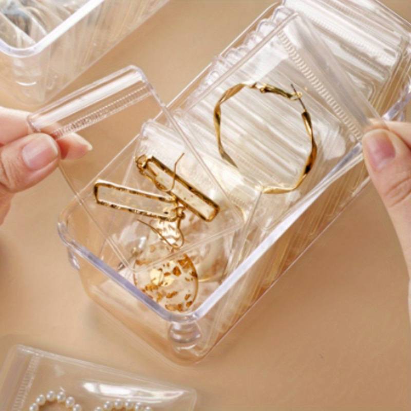 Pvc Transparent Portable Jewelry Bags Bracelet Earrings Ring - Temu
